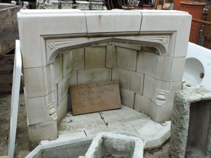 Reclaimed stone fireplace