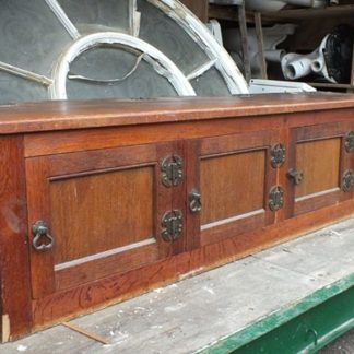 Old reclaimed oak storage bench