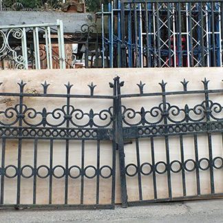 Heavy wrought iron gates