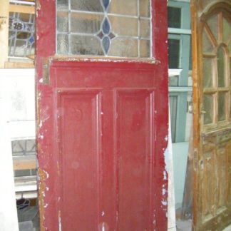 Reclaimed Door with Coloured Glass