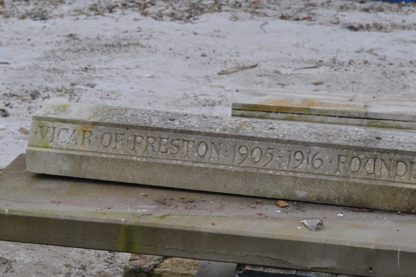 Engraved Church Plinth Limestone