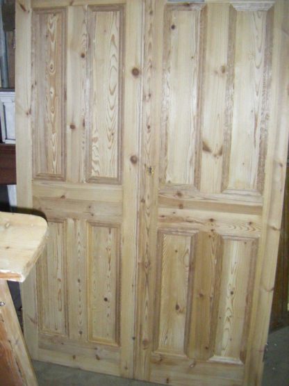 Pair of Pine Stripped Doors