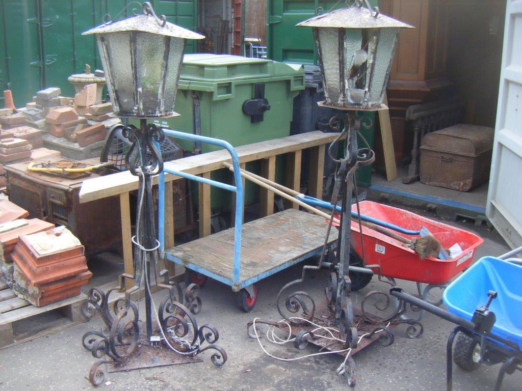 Free Standing Glass Lamps - Dorton Reclaim