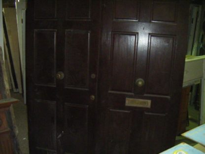 Pair of Dark Hardwood Doors