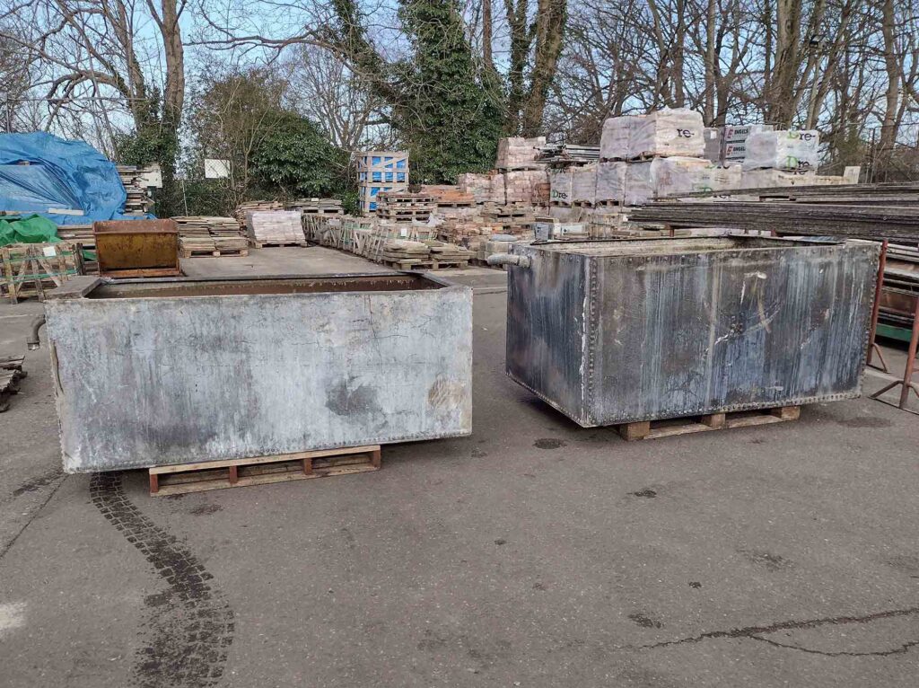 Two very large galvanized tanks Dorton Reclaim
